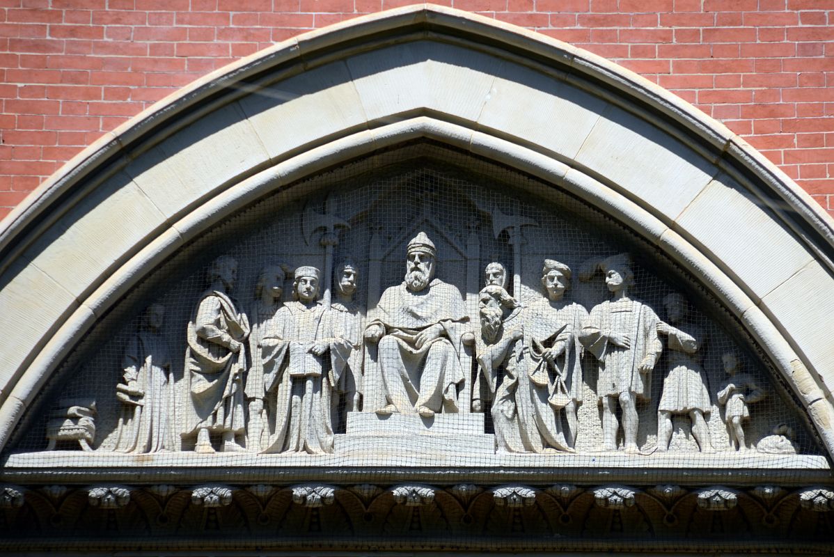 15-3 The Pediment Sculpture Depicts The Trial Scene From The Merchant of Venice New York Greenwich Village